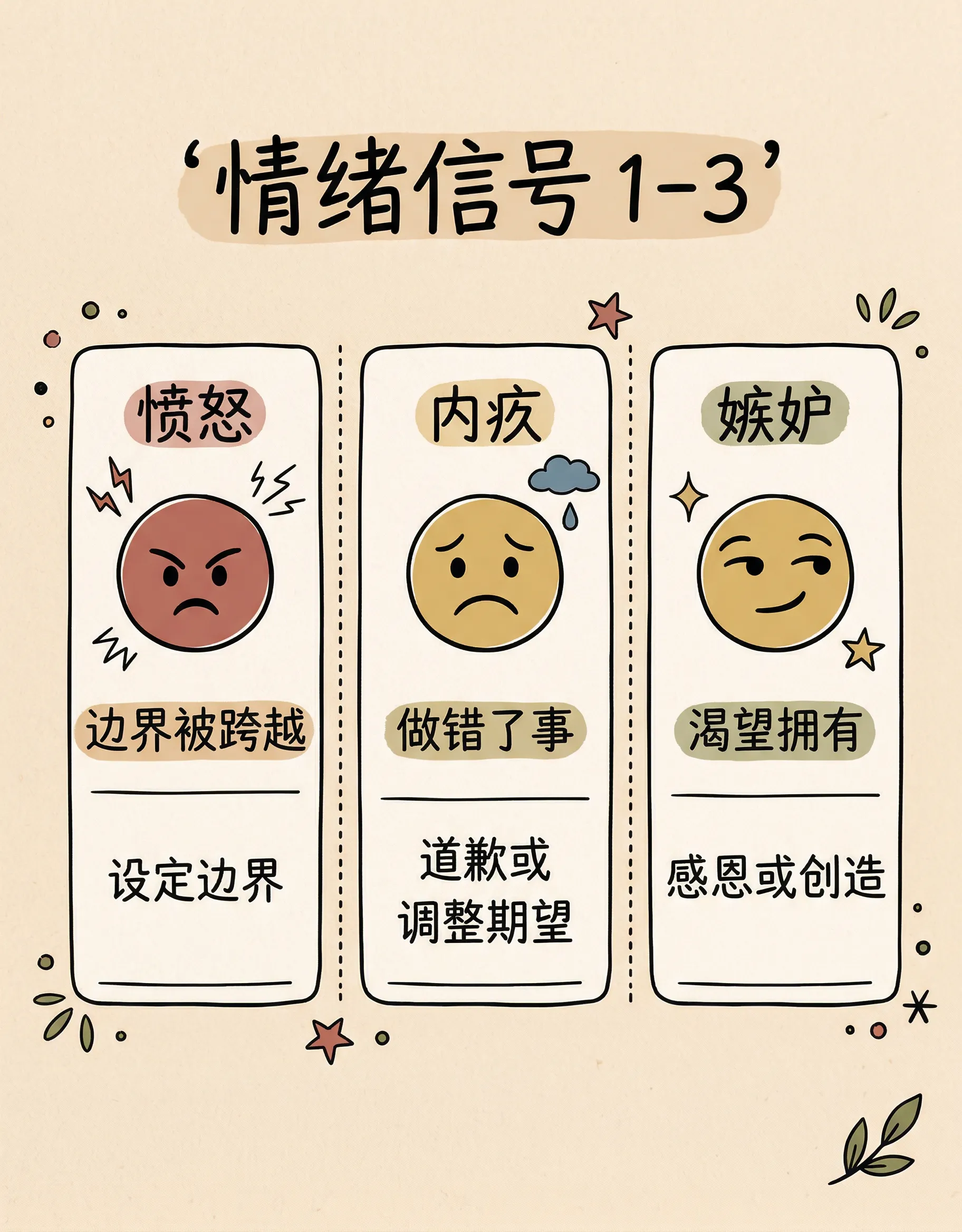 愤怒、内疚、嫉妒